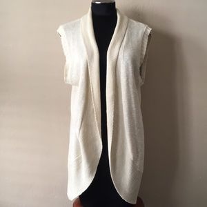 Decree ivory beige sweater vest XXL made in USA